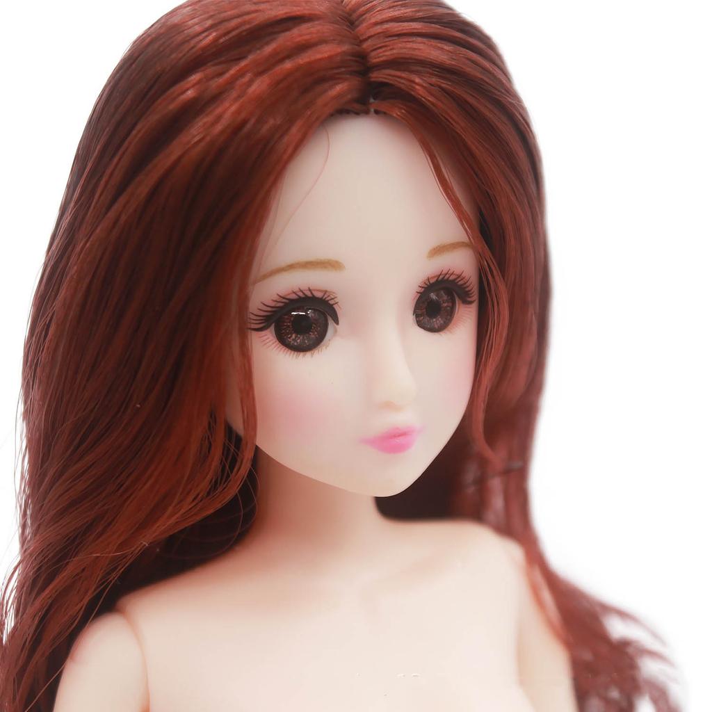 Bambola Nuda Principessa FR Girl BABI 30cm 1/6 BJD Occhi Realistici 3D 26 Giunture Mobili Pelle Bianca Bambola Nuda Giocattoli per Casa delle Bambole e Vestire