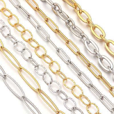 1Meter Stainless Steel Link Chains Multiple Styles Metal Twist Bulk Chains For DIY Jewelry Making Necklace Bracelets Findings
