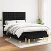 3137479 vidaXL Divan Bed with Mattress Black 140x200 Cm Fabric