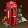 1707Pcs British Telephone Booth Building Blocks Set With Lights, Model Assembly, Desktop Ornament, Diy Toy, Birthday Gift