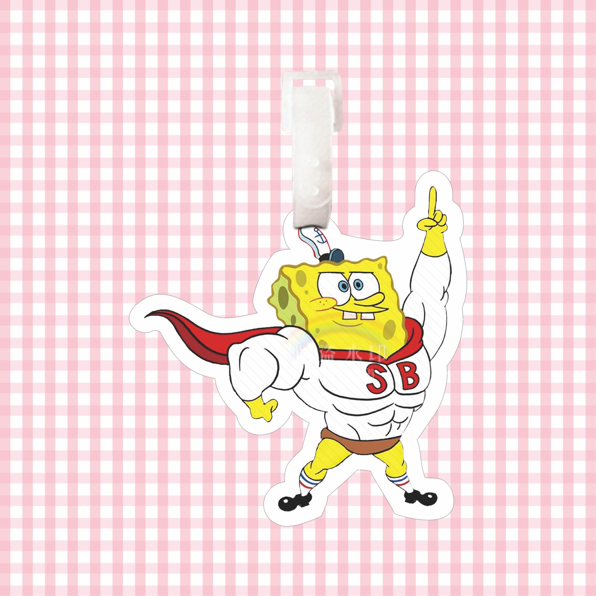 SpongeBob & Patrick Star Luggage Tag Backpack Keychain Ornament