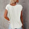 Camisetas para Mujer Cuello en V Manga Corta Corte Holgado Camisa de Verano Suave Transpirable Casual Básica Camiseta para Ponerse Capas