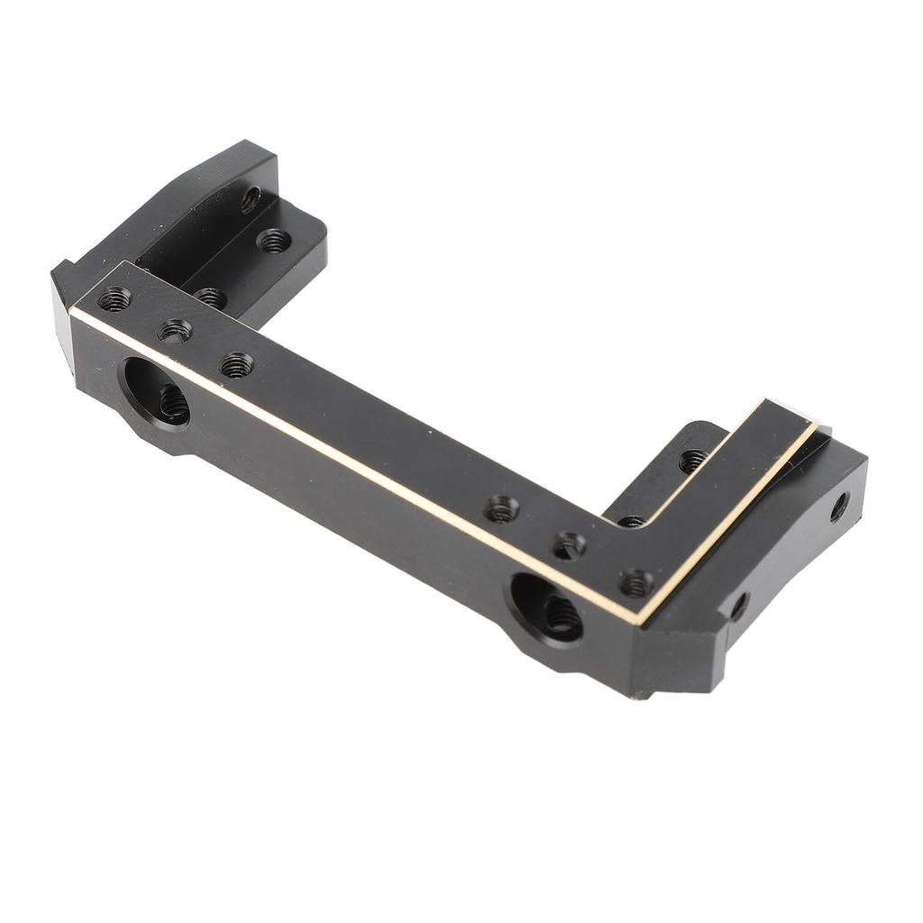 RC Front Bumper Mount Brass Front Bumper Servo Mounting Bracket Stand for SCX10 II RC Crawler Cars Black