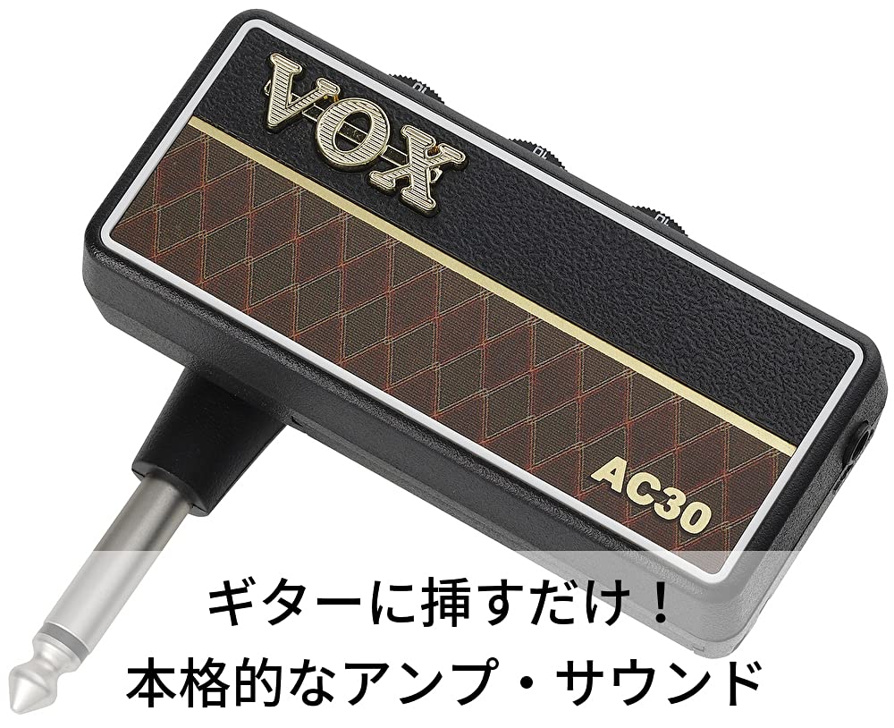 VOX kytarový sluchátkový zesilovač amPlug2 AC30 Kompaktní zvuk/žádné kabely/domácí praxe/napájení z baterie/vestavěné efekty/vintage AP2-AC