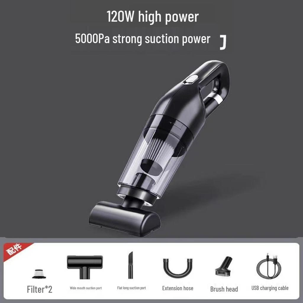 High Suction Handheld Car Vacuum Cleaner - Dual-Use, Water Absorption, Super Strong Suction for Home and Car