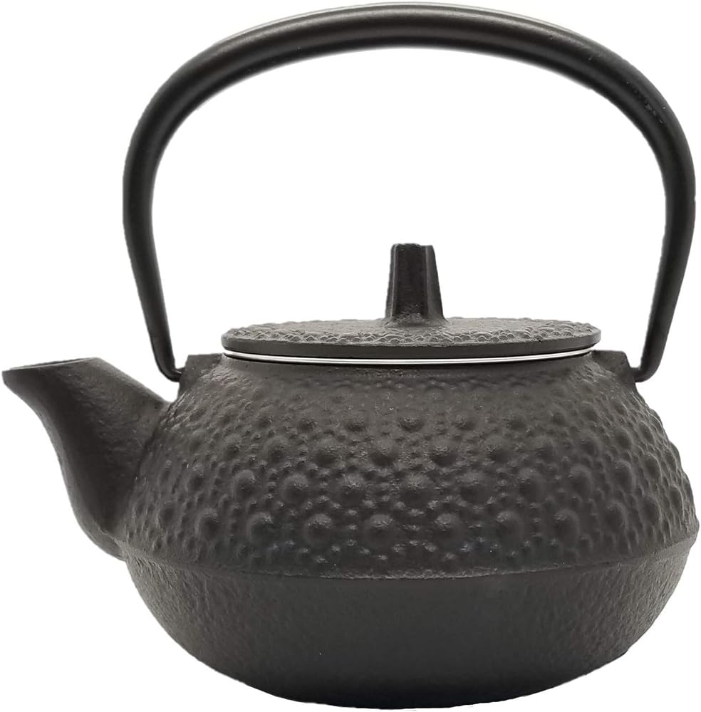 

Iwachu Iron Teapot/Kettle Container, Type 3, New Tortoiseshell Design, Black, 0.32L, No Enamel, Suitable for Direct Heat, Nanbu Ironware, 12803