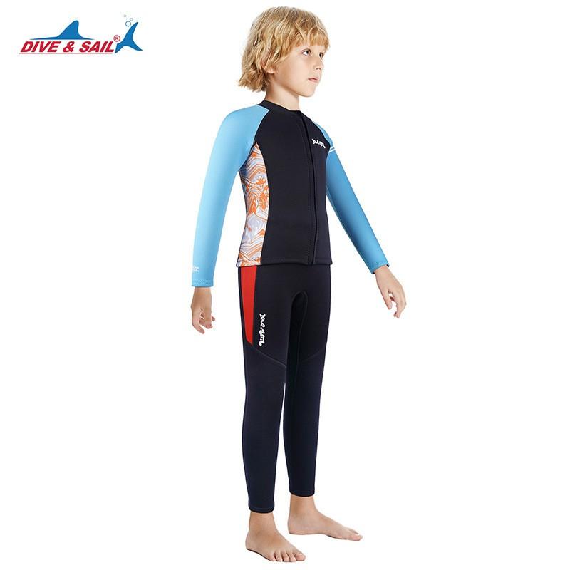 2.5MM Children's Diving Suit Split Long-sleeved Warm Swimsuit Boys 'cold-proof Snorkeling Surfing