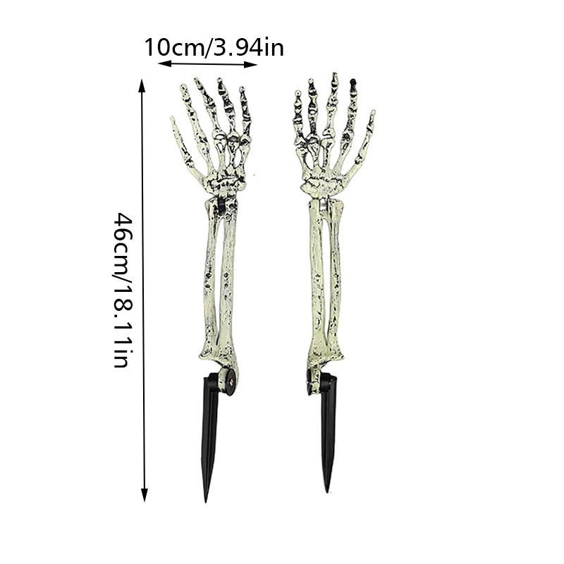 2PC Simulated Hand Bone Skeleton Garden Ghost Hand Bone Yard Ground Insert Halloween Multiple Options Available
