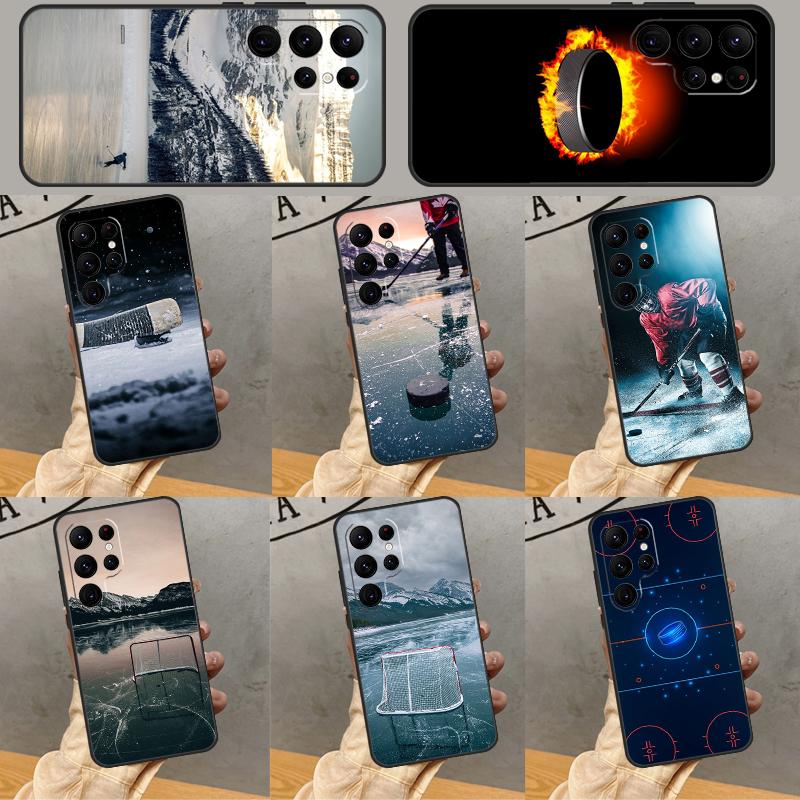Ice Hockey Rink Phone Case For Samsung Galaxy S25 Ultra S23 S22 S21 Ultra S9 S10 S20 Plus S24 FE Funda Cover