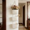 Panier de rangement tissé en corde Style Bohème Pliable Lavable Paniers Suspendus Organisateur Mural à Plusieurs Niveaux pour Fruits et Légumes de Cuisine Décor de Chambre d'Enfant