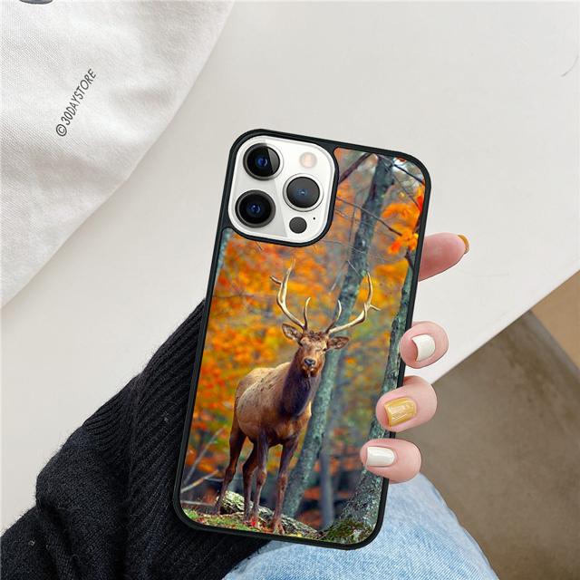 Beautiful Nature Wild Reindeer Moose Stag Phone Case Cover For iPhone 17 Air 15 16 14 13 12 Pro Max 11 Pro Max Plus