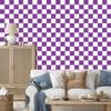 Checkerboard Wallpaper Purple for Living Room and Bedroom 50x1000