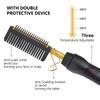 Electric Hot Heating Comb 3-in-1 Hair Straightener Hair Smooth Flat Iron Straightening Brush for Wigs Curling Iron YSX