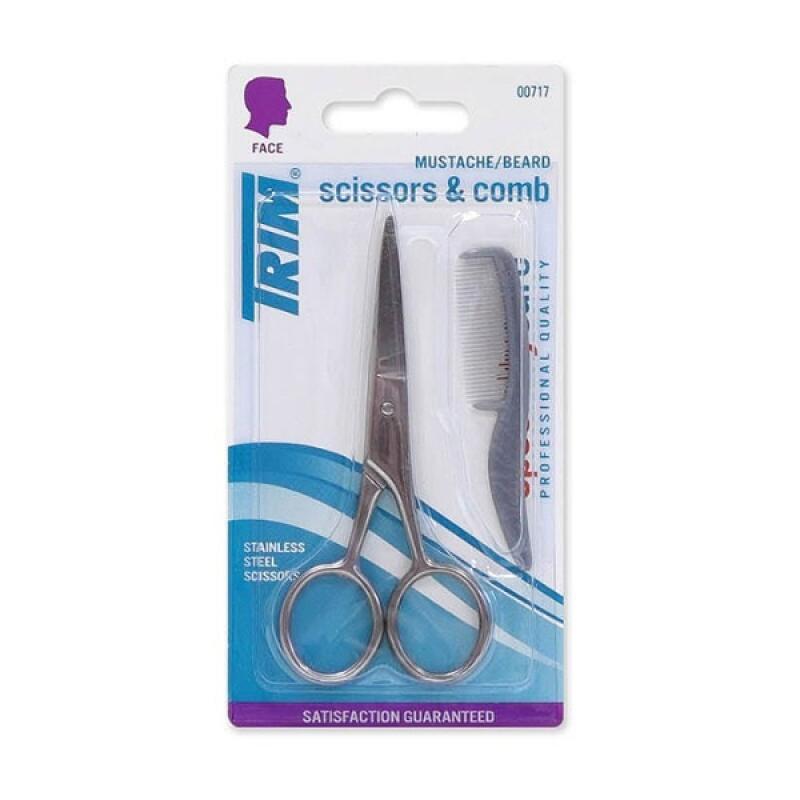 

[7178] Trim Mustache Hair Scissors Eyebrow Grooming Comb Set 10-20B