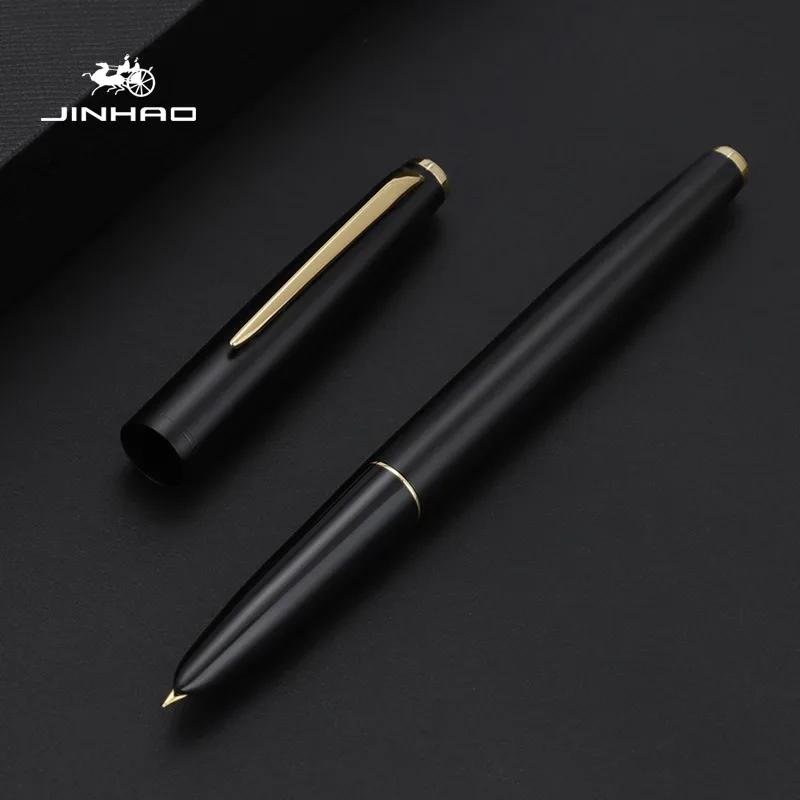 JINHAO 911 Fountain Pen Stainless Steel Classic Body Financial Tip 0.38mm Stationery Office School Writing Pens Supplies PK 9019