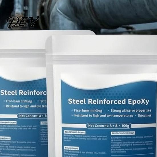 Mastic époxy renforcé à l'acier pour réparation de pierre céramique, Kit de mastic étanche résistant à la chaleur, Mastic polyvalent Argile AB pour métal, bois, carrelage, céramique