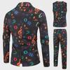 2023 Men's Casual 3D Printed European & American Three-Piece Suit: Vest, Trousers & Jacket