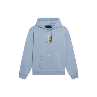Li-Ning X Phil Hackett Embroidered Logo Sweatshirt Unisex Tops Soft-Grey Blue AWDS909-2