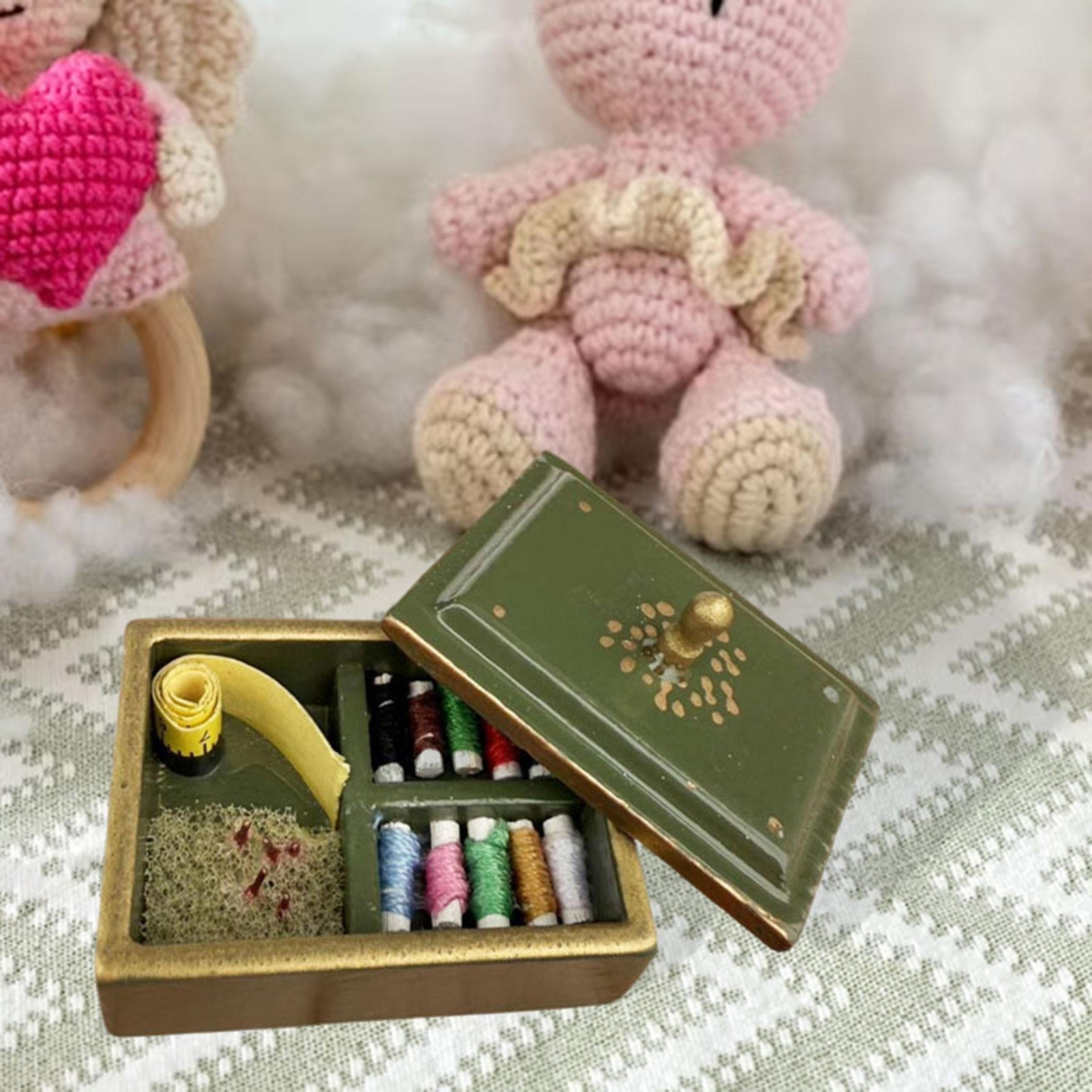 

1/12 кукольный домик швейный набор инструментов кукольные аксессуары украшения жизненная сцена имитация игрушка для зелёный