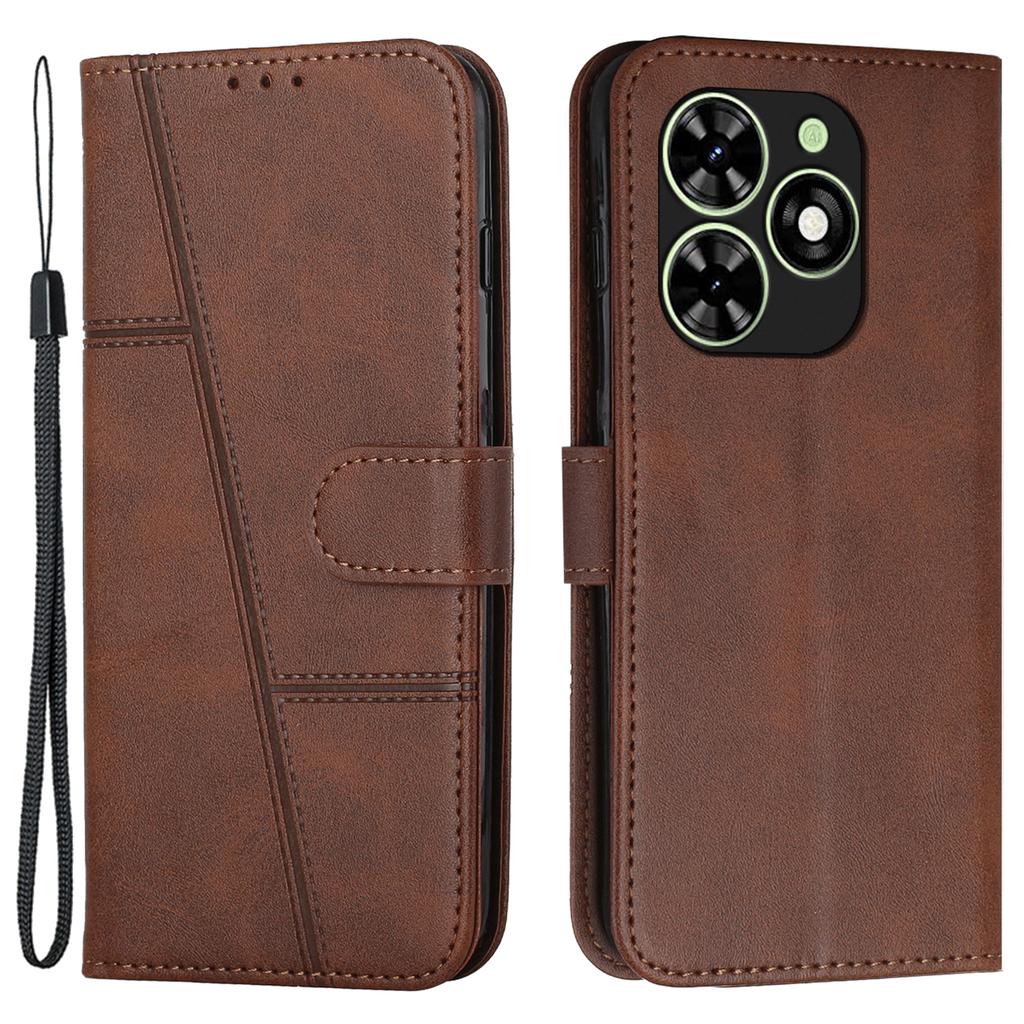 For TECNO Spark Go 2024 4G/Spark 20C/Pop 8 Leather Case Calf Texture Wallet Phone Cover