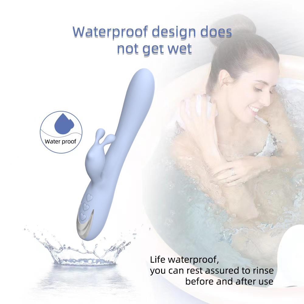 Wild Rabbit Vibrator Dual Vibration G-Spot Stimulator Women's Adult Toy Silicone Material Button Control Blue