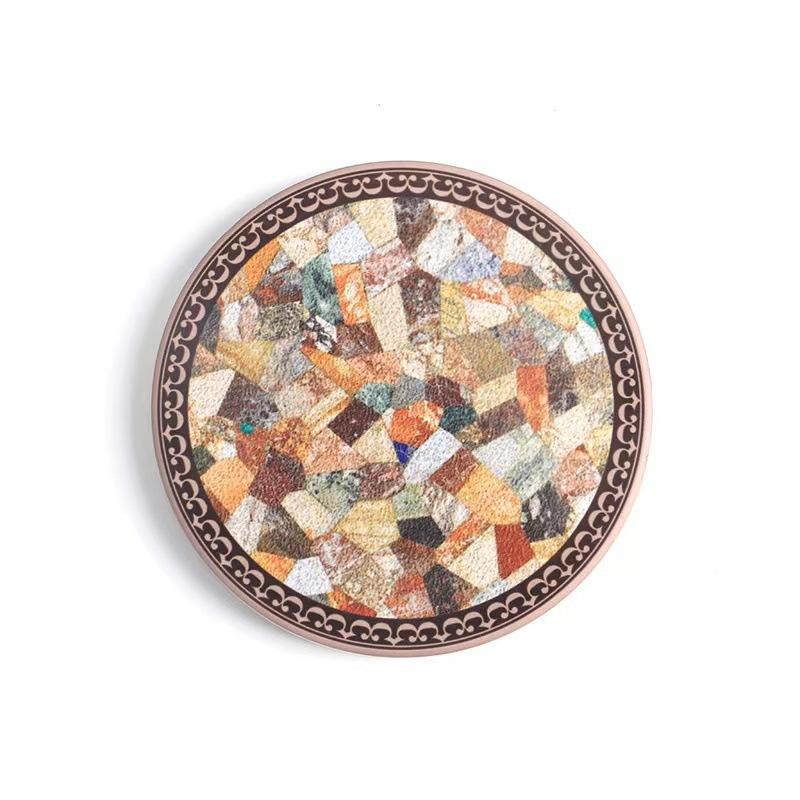 Kreatives Retro-Kaffee-Untersetzer mit Verbrühungsschutz, Wärmedämmung, rutschfeste Keramik-Kork-Topfunterlage, Tischset, Heimdekoration