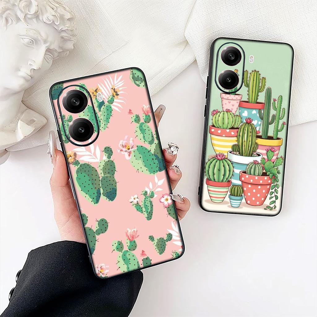 Cactus Wallpaper Phone Cover for Samsung Galaxy S25 Edge S24 S23 FE Plus Ultra A16 A15 A55 A57 5G Protective Case