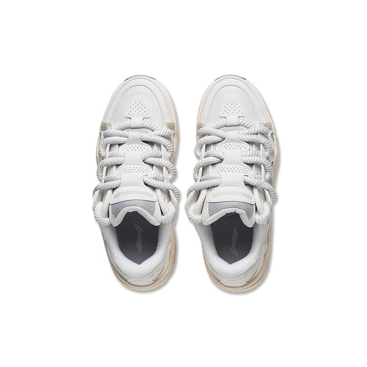 Li Ning CF Su Yu 2.0 Lightweight High Resilience Comfortable Wear Resistant Non Slip Low Top Sports Casual Shoes Women sneaker White Gray AGCT178-1