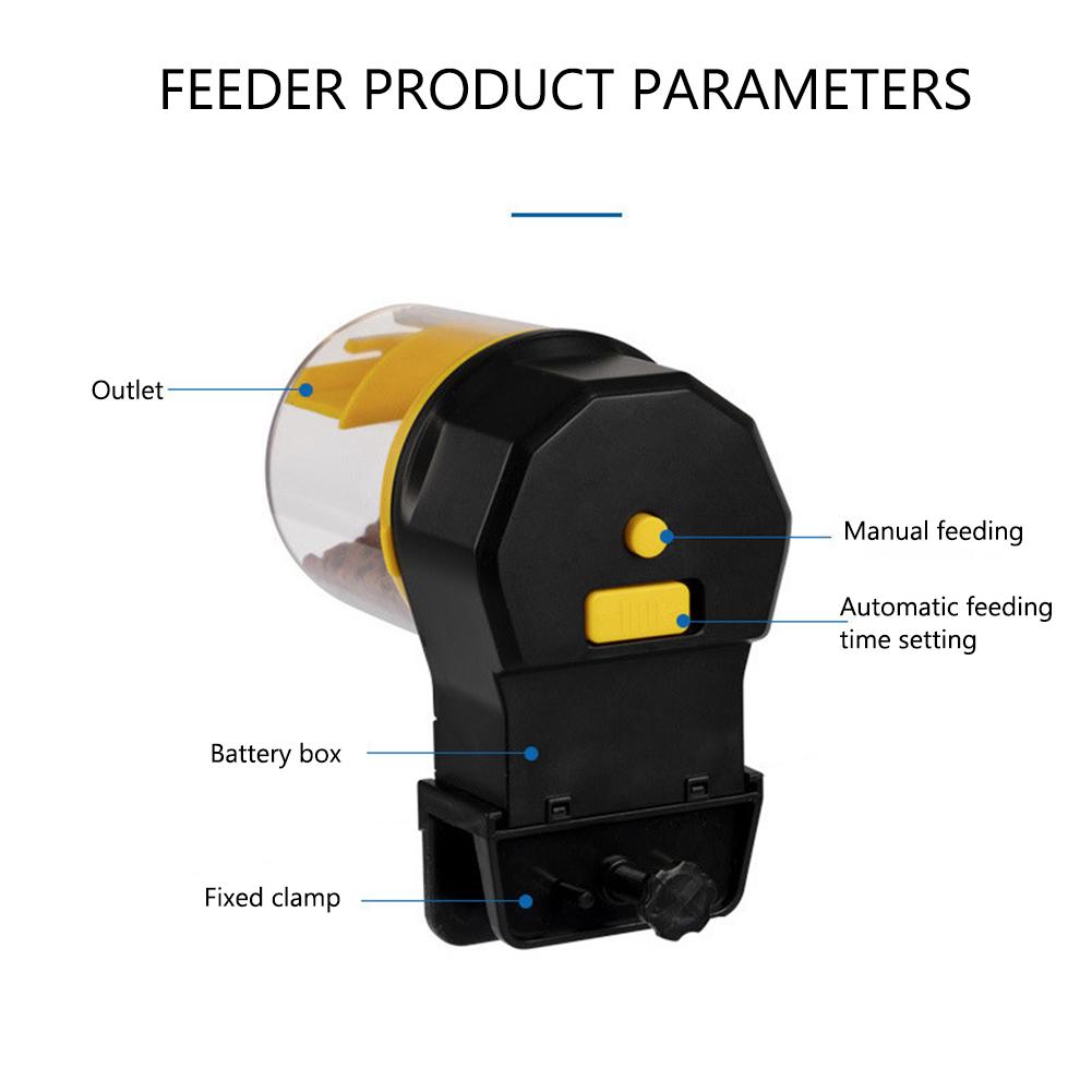 Automatic Fish Feeder Auto Fish Food Dispenser Fish Tank Feeder for Aquarium and Turtle Tank