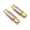 Gold-Plated Copper RCA Female-to-Female Connector for Audio and Video.