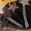 Acrylic Rhinestone Star Hair Comb Pentagram Star Extra Hair Holder  Daily