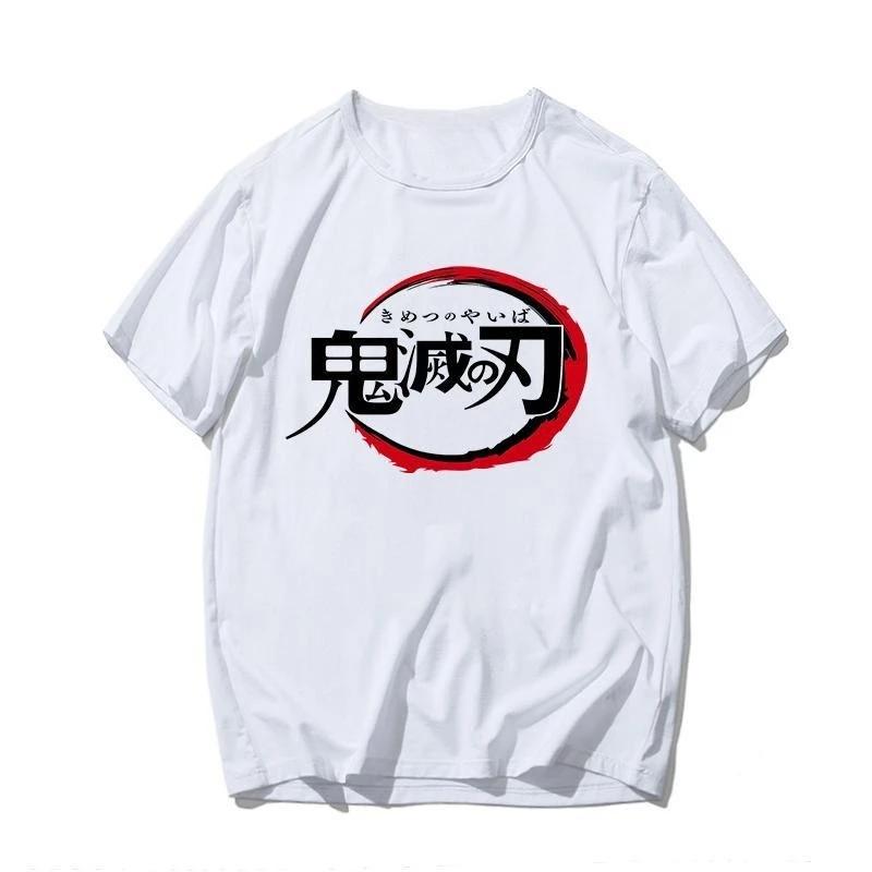 Demon Slayer Kamado Tanjirou Fun Spoof Anime Peripheral Short Sleeve TShirt That Casual Clothes Parentchild Outfit Summer