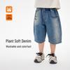Boys' Cartoon Embroidery Denim Shorts
