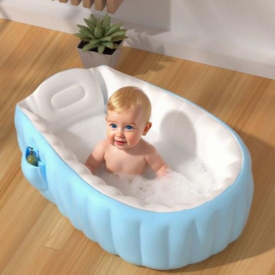 Girls Inflatable Bathtub Easy Storage Baby Shower Tub Kids Inflatable Beach Camping Bathtub Multi-functional Pool