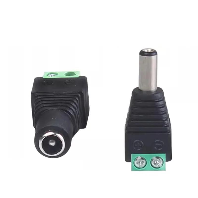 5PCS 12V DC Power Connector Plug Jack 2.1mmx5.5mm Adapter Male Female Socket Barrel for CCTV Camera LED Strip Supply Terminal