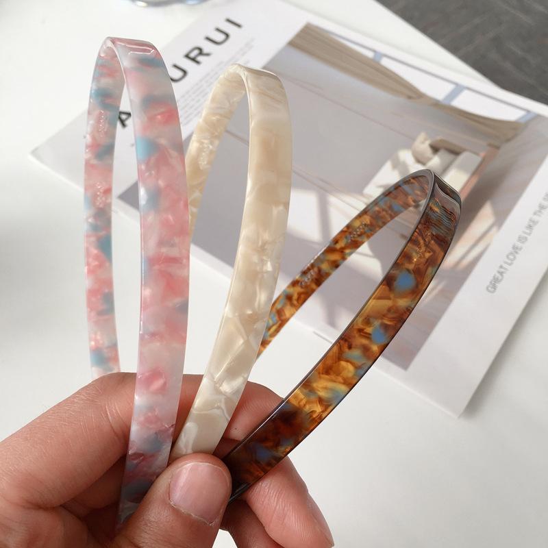 Neuer Acetatplatten-Kopfschmuck Temperament Einfache Haaraccessoires Mädchen Stirnband Schildpatt Klein Frisch Weiblich Stirnband Erwachsene
