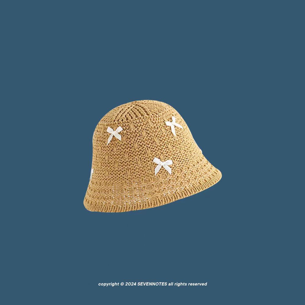 Hat Women's Bucket Hat Spring and Summer Hollow Thin Sun Hat Sunshade Bucket Hat Washbasin Hat