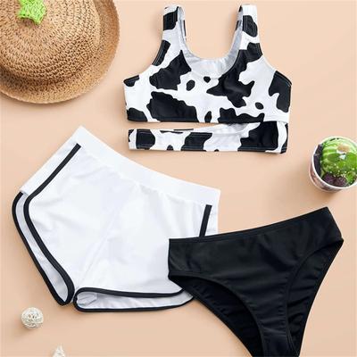 Traje de baño de niña para bebé, traje de baño a rayas de sandía, mameluco de playa