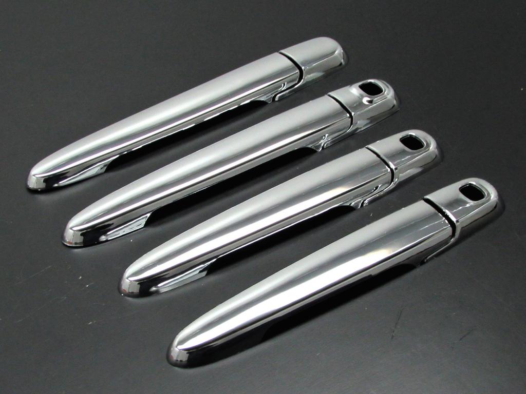 BRIGHTZ Chrome Door Handle Covers and Knobs Set E for Tanto Custom Compatible with LA 610 Tanto Custom LA600S/LA610S [TNT600-NOBU-FS-AD0AE2FD1FH1]