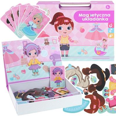 Magnetic Puzzle Dressing Up Book Magnets Doll Clothes