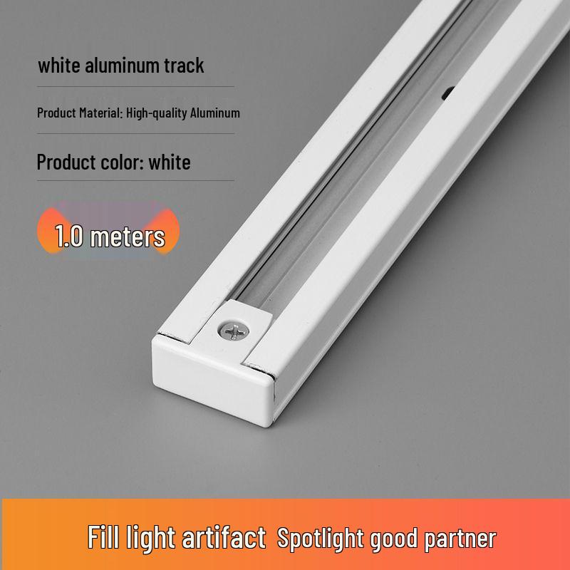 LED Spotlight Track Light Set with 1m & 0.5m Thickened Track and Connector Adapter