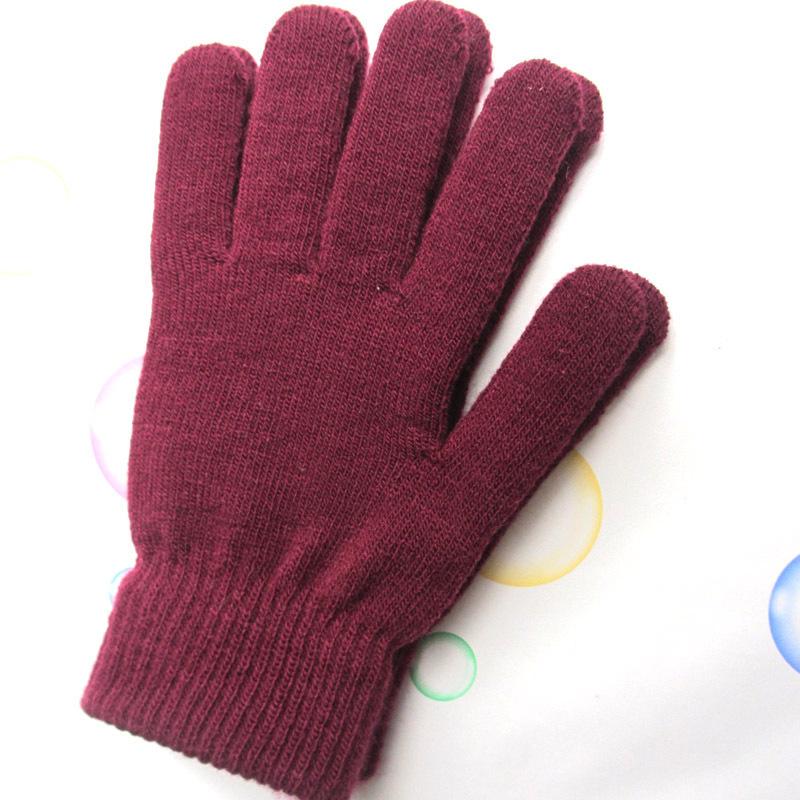 

New winter gloves, thermal gloves, thickened and velvet elastic knitted gloves, men s and women s cold-proof cycling gloves brick червоний колір