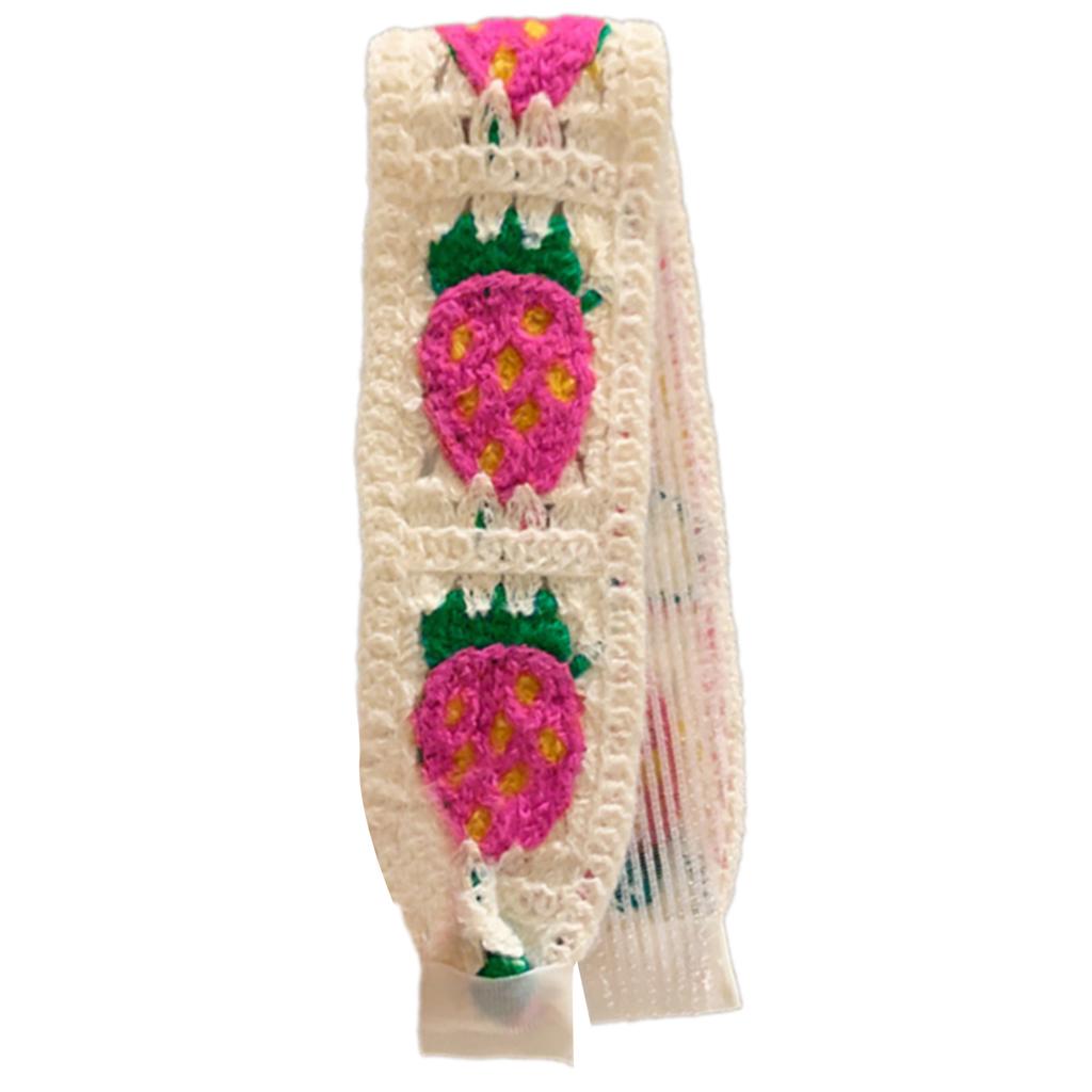 Retro Knit Adjustable Hairband for Adults Soft and Comfortable Headband Knitting Floral Hairpieces for Women and Girls