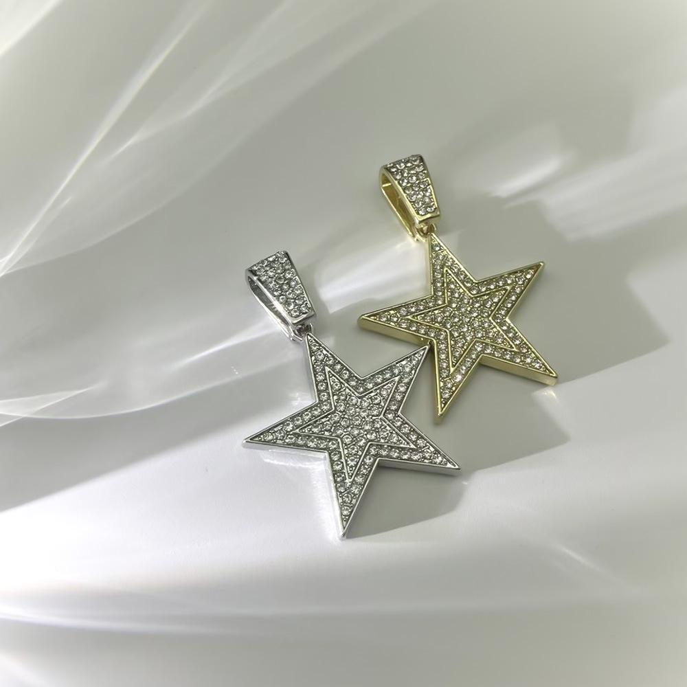 European-American Exaggerated Hip Hop Rhinestone Pendant Jewelry for Men & Women