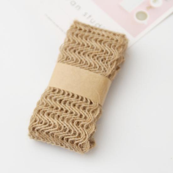 1 Rolle 2M Juteband Rustikales Hohldesign Langes Juteseil Spitze Juteband Hochzeitsdeko