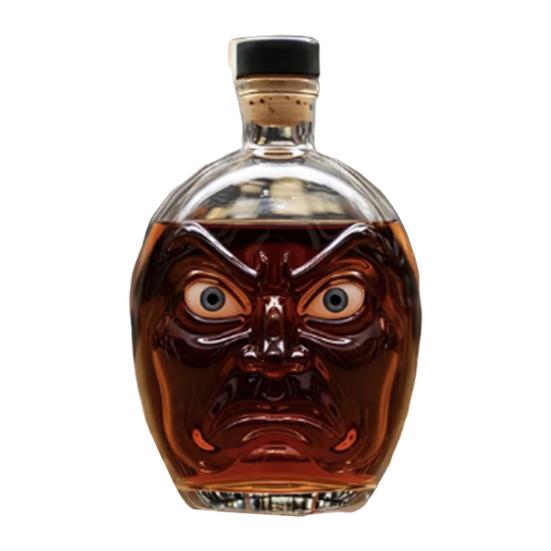 Pumpkin Wine Bottle with Human Face Creepy Cute Spooky Wine Bottle Unique Evil Smirks Fun Face Bottle for Halloween