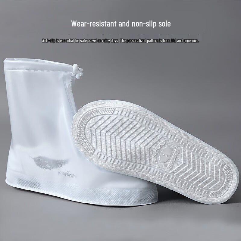 Thickened Waterproof Zipper Rain Shoe Covers