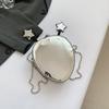 Alien Pattern Shoulder Bag PU Leather Halloween Purse for Women Chain Crossbody Messenger Bag Halloween Female Chic Purse CLE