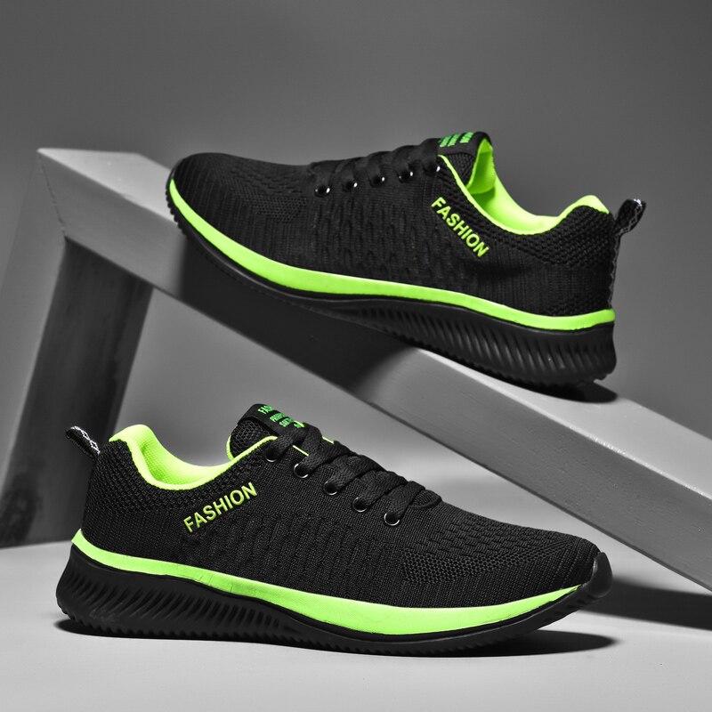 Tennis Shoes Men Mesh Breathable Running Shoes Army Green Spring Autumn Walking Shoes Sports Men Women Sneakers Casual Footwear