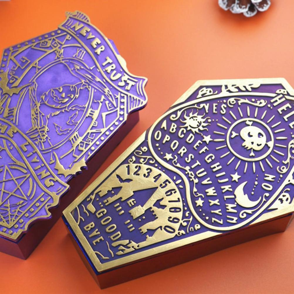  Epoxy Resin Coffin Mould Halloween Coffin Casting Storage Box Mold Coffin Silicone Mold for Fami